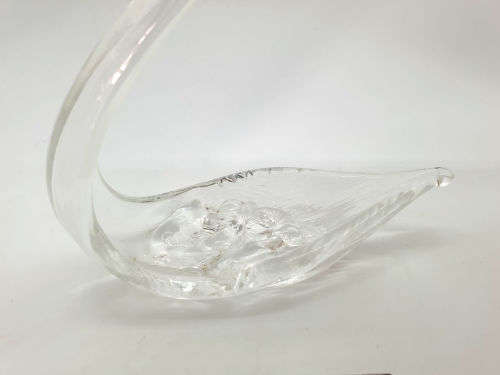 Glass Swan 177x165x65  (could be used as a candy or Jewelry holder)