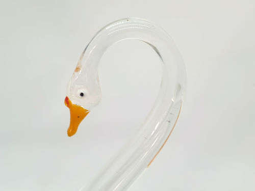 Glass Swan 177x165x65  (could be used as a candy or Jewelry holder)