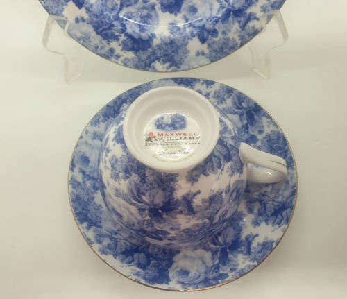 2002 Maxwell & Williams Fine Bone China Trio "ANTIQUE BLUE"