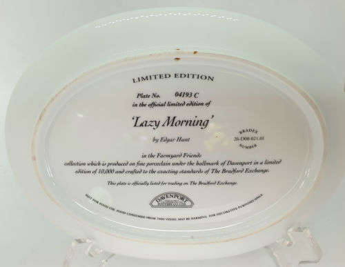 Limited Edition Decorative Plate Davenport Pottery 219x166mm