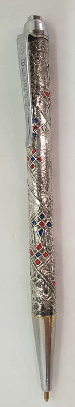 Rare 1960's Israeli GLOBUS '' ballpoint pen (silver or silver plated?)Ink is Dry