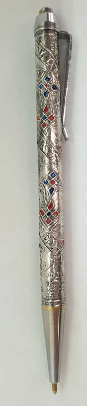Rare 1960's Israeli GLOBUS '' ballpoint pen (silver or silver plated?)Ink is Dry