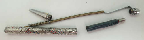 Rare 1960's Israeli GLOBUS '' ballpoint pen (silver or silver plated?)Ink is Dry