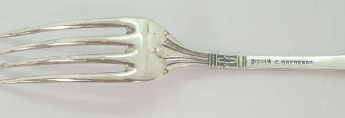 Rare Antique German Hallmarked C.Grebenau SILVER(.800) Cake Fork name Anelise Engraved on it. 42 g