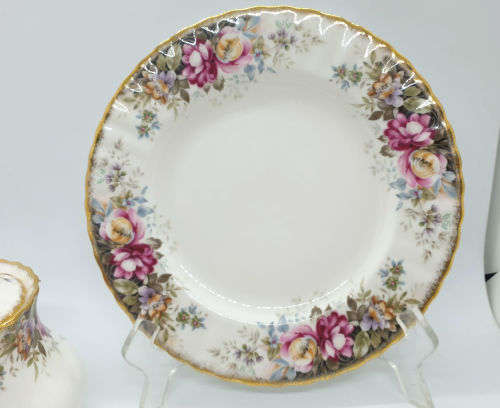 Royal Albert Bone China England Autumn Roses "Tea for Two" set - Missing a Cup