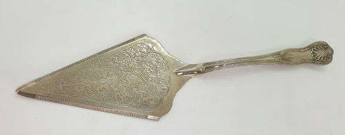 Large Vintage Silver Plated Kings Pattern Cake Server - a Beautiful Solid Piece  305mm