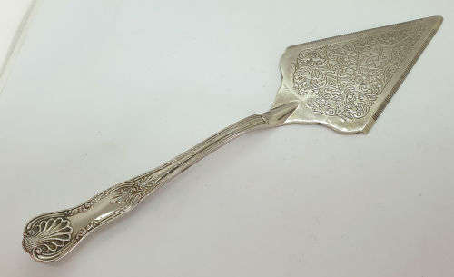 Large Vintage Silver Plated Kings Pattern Cake Server - a Beautiful Solid Piece  305mm