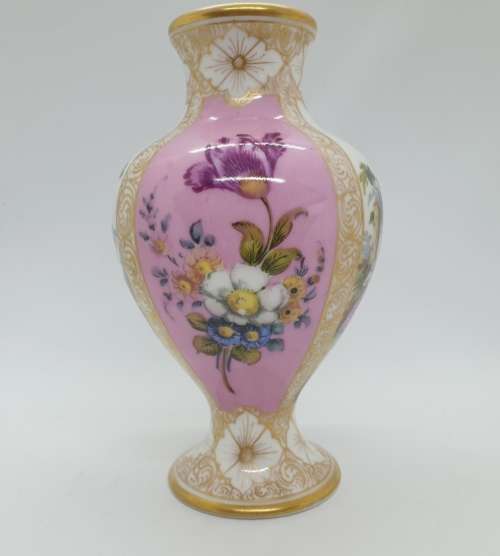 Antique 19th//20th Century Helena Wolfsohn Porcelain Vase 170x95mm - Meissen porcelain mark "AR"