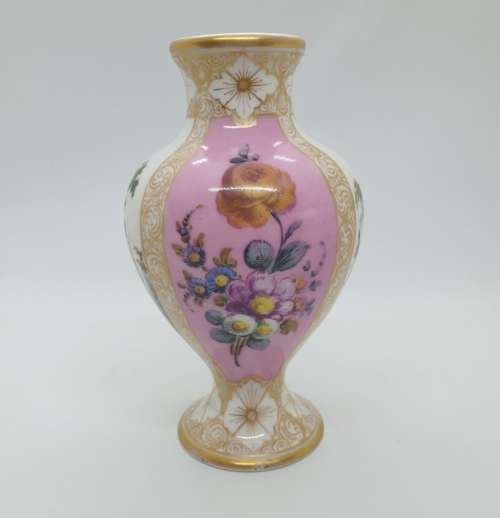 Antique 19th//20th Century Helena Wolfsohn Porcelain Vase 170x95mm - Meissen porcelain mark "AR"