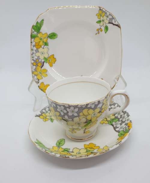 Vintage TUSCAN Trio Bone China C4552 Made in England