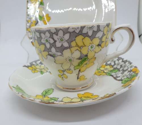 Vintage TUSCAN Trio Bone China C4552 Made in England