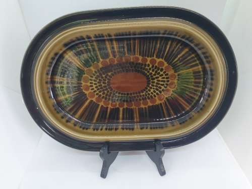 Vintage 'Kosmos' Arabia Stoneware platter Designed by Gunvor Olin-Gronqvist for Arabia Finland