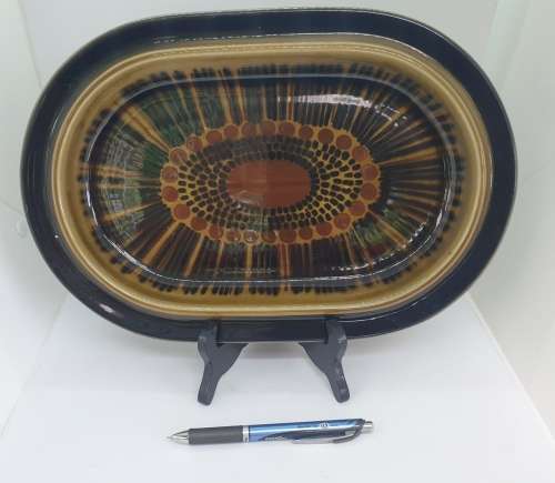 Vintage 'Kosmos' Arabia Stoneware platter Designed by Gunvor Olin-Gronqvist for Arabia Finland