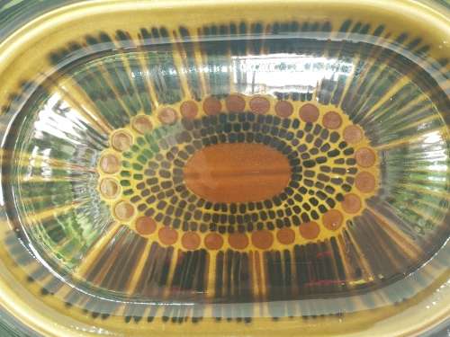 Vintage 'Kosmos' Arabia Stoneware platter Designed by Gunvor Olin-Gronqvist for Arabia Finland
