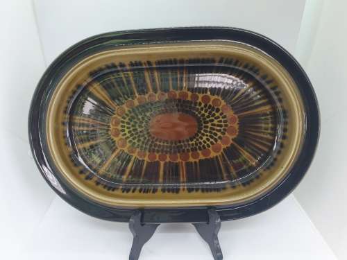 Vintage 'Kosmos' Arabia Stoneware platter Designed by Gunvor Olin-Gronqvist for Arabia Finland