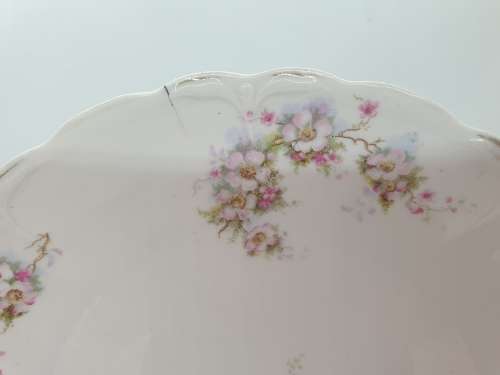Vintage KPM Porcelain Cake Plate made in Berlin Germany(small crack visible from front only)