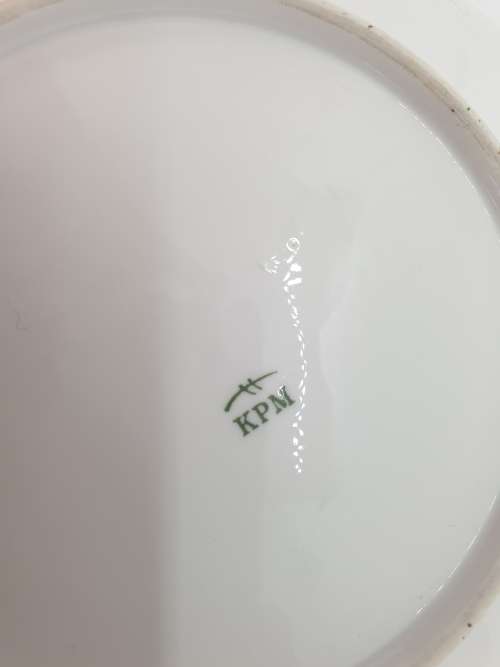 Vintage KPM Porcelain Cake Plate made in Berlin Germany(small crack visible from front only)