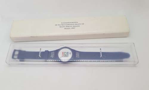 a Unused 1997 Quartz watch in Commemoration of (S.A.A) S.A Airways in Case