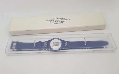 a Unused 1997 Quartz watch in Commemoration of (S.A.A) S.A Airways in Case