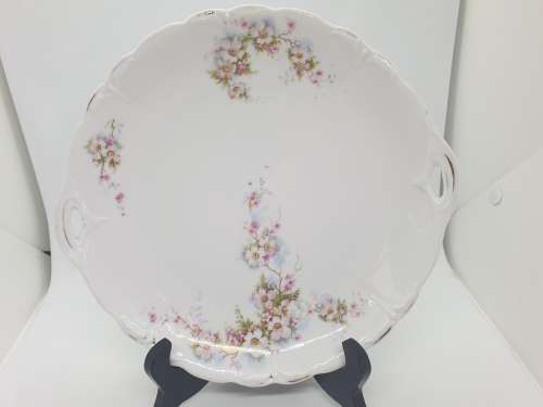 Vintage KPM Porcelain Cake Plate made in Berlin Germany - Colors Faded -  250x235mm