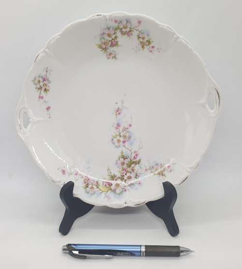 Vintage KPM Porcelain Cake Plate made in Berlin Germany - Colors Faded -  250x235mm