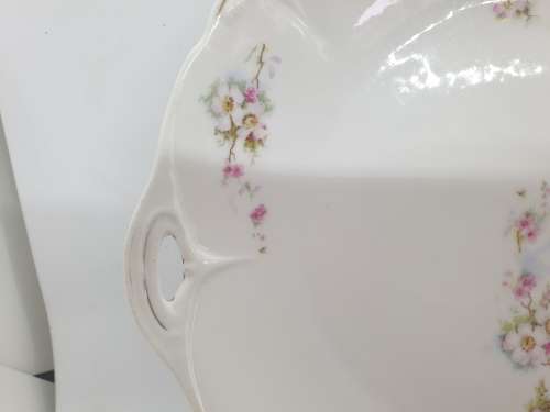 Vintage KPM Porcelain Cake Plate made in Berlin Germany - Colors Faded -  250x235mm