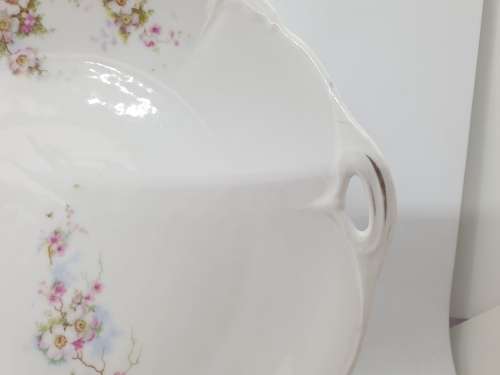 Vintage KPM Porcelain Cake Plate made in Berlin Germany - Colors Faded -  250x235mm