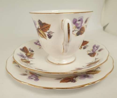 Vintage Queen Anne Bone China Trio- Ridgeway Potteries England - 5 available
