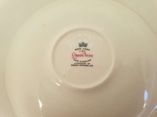 Vintage Queen Anne Bone China Trio- Ridgeway Potteries England - 5 available