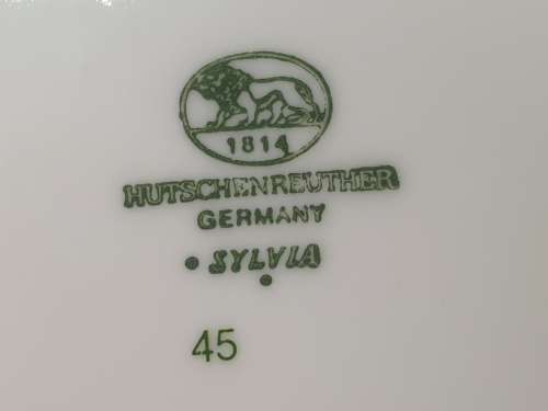 Antique HUTSCHENREUTHER SILVIA Porcelain plate no 45   172mm