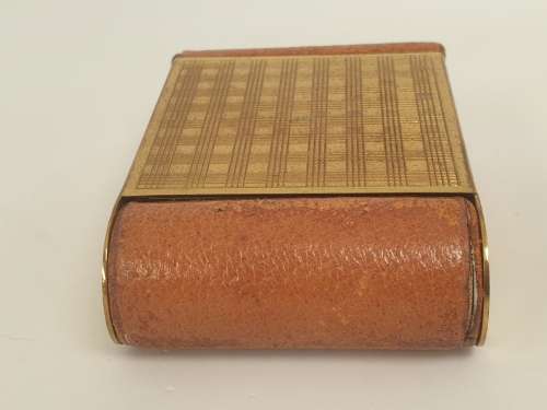 1960's Vintage Oris 8 Day Travel Alarm Clock Brass and Leather - Working - Engraved on Side
