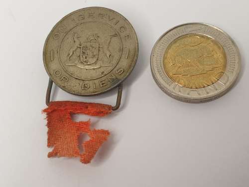 WW2 : SADF : ON SERVICE - OP DIENS : BADGE NUMBER 40-140