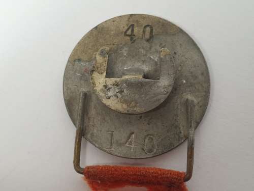 WW2 : SADF : ON SERVICE - OP DIENS : BADGE NUMBER 40-140