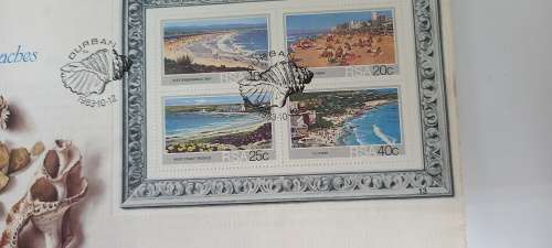 1983 1st Day Cover Strande /Beaches - stamped in Durban 1983-10-12