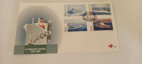 1996 1st day Cover SA Merchant Marine 1946-1996-Cape town