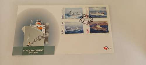 1996 1st day Cover SA Merchant Marine 1946-1996-Cape town