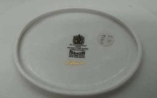 Vintage Paragon Lafayette Gravy Boat and saucer- By appointment  to the Queen- Mint condition