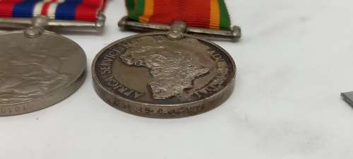 Set of 6 Full size WW2 Medals Issued to C.A Buys  Number is 101045  -Engraved
