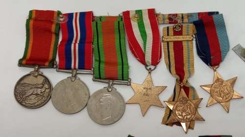 Set of 6 Full size WW2 Medals Issued to C.A Buys  Number is 101045  -Engraved