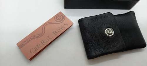 Carrol Boyes JAGUAR Hand crafted Leather Business Card Dispencer still in box