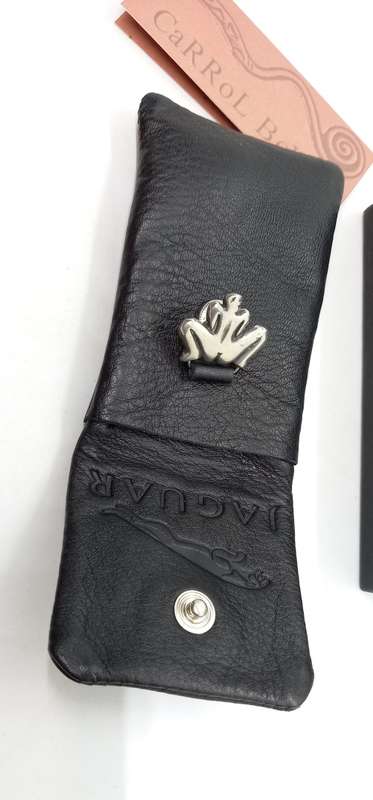 Carrol Boyes JAGUAR Hand crafted Leather Business Card Dispencer still in box