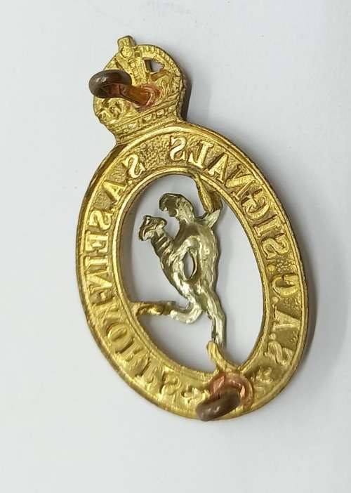WWII SOUTH AFRICA - S.A. CORPS OF SIGNALS /S.A SEIN KORPS - BADGE