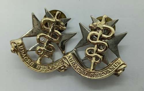 2 x Vintage South African Medical Services Shoulder Badges 31x31mm