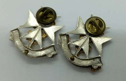 2 x Vintage South African Medical Services Shoulder Badges 31x31mm
