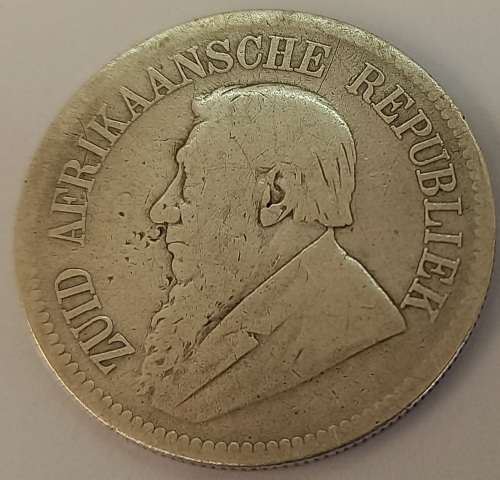 1894 Silver (.925) 2½ Shillings Zuid Afrikaansche Republiek - only 135,012 Minted .