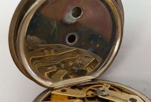 Rare 1800's Antique BENZIE of Cowes. Fine Silver Swiss Key wind  Pocket watch. see condition