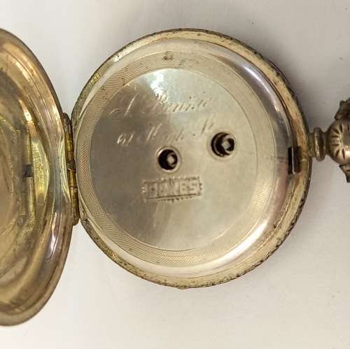 Rare 1800's Antique BENZIE of Cowes. Fine Silver Swiss Key wind  Pocket watch. see condition