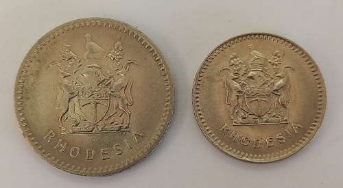 1975 Rhodesia 10 cent and 20 Cent