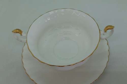 Vintage Royal Albert Val D'or -Soup Cup and Saucer- 2 available (Bid is for one Duo)