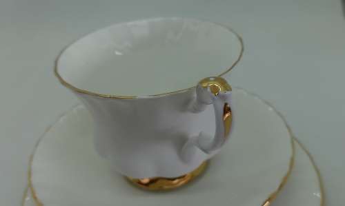 Vintage Royal Albert Val D'or -Tea Trio - (The Cup ear was repaired )